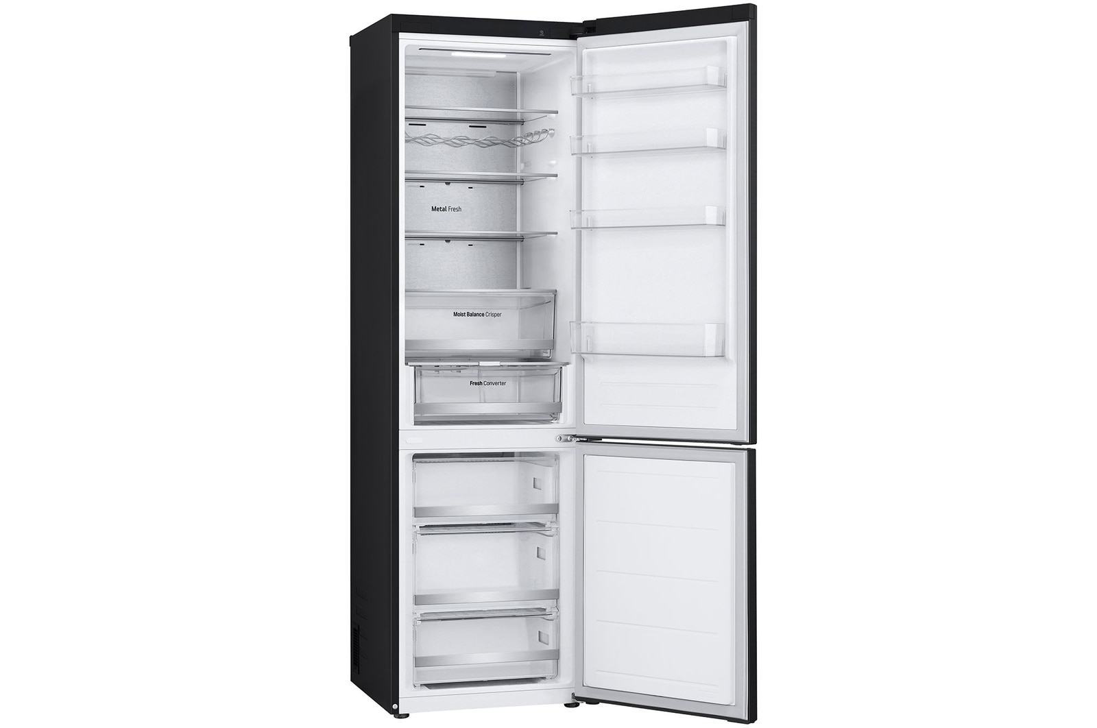 LG 387L ThinQ™ Kombinovaná chladnička, Černá/šedá, GBV5250CEP